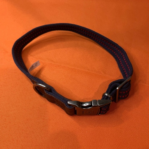 Stylish Navy and Red Dog Collar new used - Picture 1 of 9